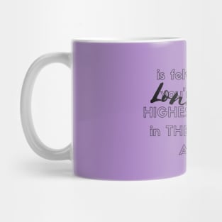 Lonelines quote (black writting) Mug